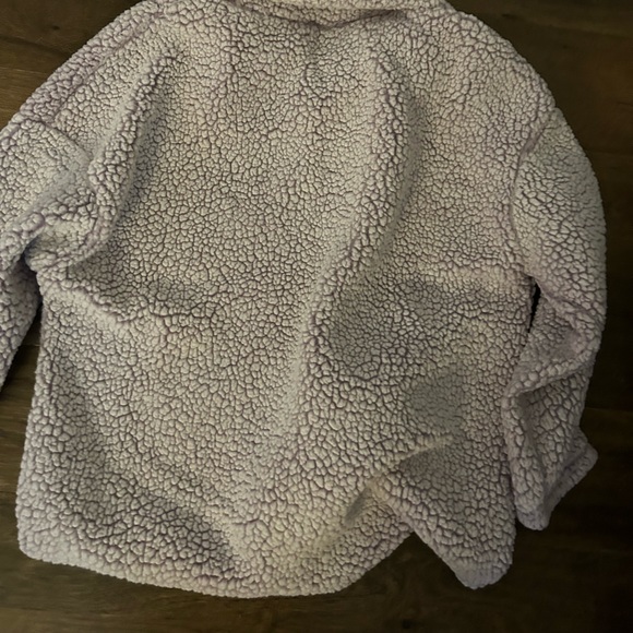 Womens M Purple And white Sherpa Sweater - Picture 3 of 3